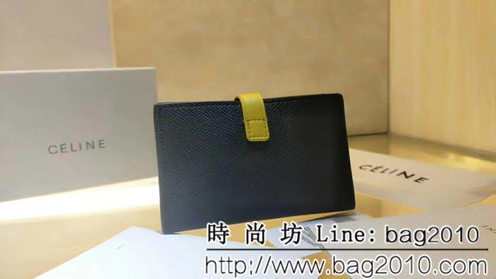 CELINE賽琳原單 撞色系列 小牛皮風琴卡包 4167 SL1933